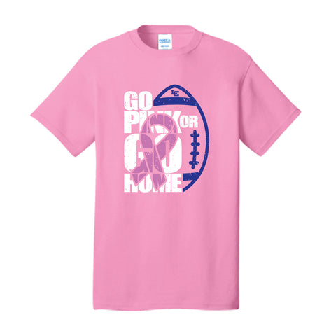 GO PINK OR GO HOME T-SHIRT - YOUTH SIZES-It is a PINK OUT for LC Homecoming 2023.  Show out, Cheer on the Knights, and WEAR PINK!