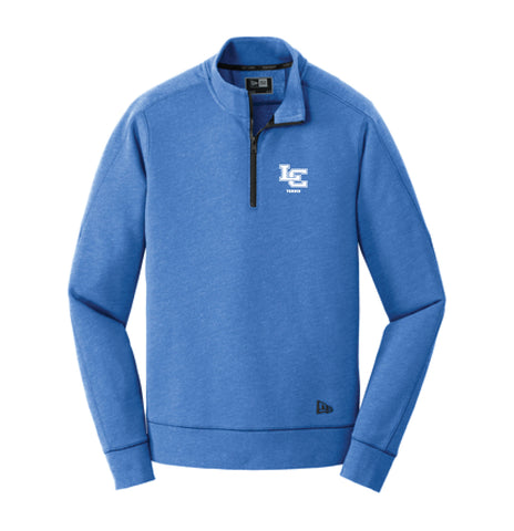 LC Tennis Embroidery - New Era Tri-Blend Fleece 1/4-Zip Pullover - Royal Heather