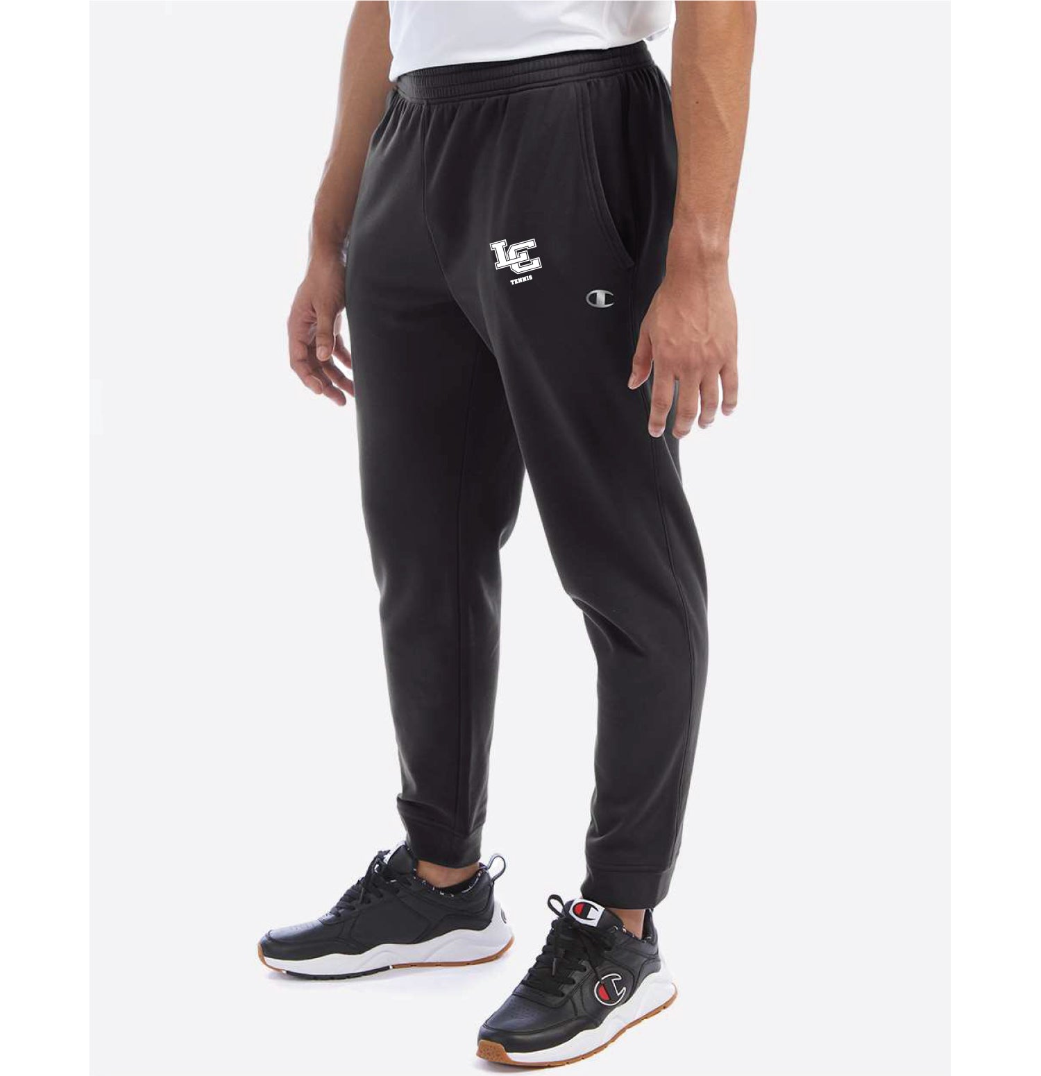 LC Tennis Embroidery - Champion Reverse Weave Joggers - Black