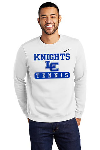 Knights Tennis - Nike Club Fleece Crew - White